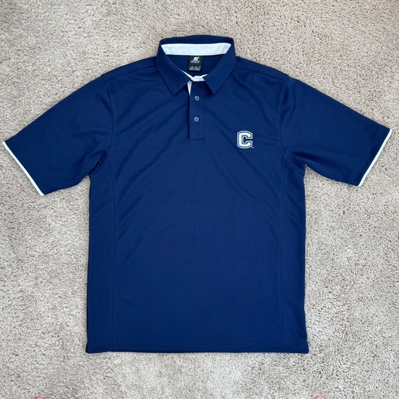 Sports Specialities Other - Vtg Sports Specialities UConn Huskies Polo Shirt Men M Navy Blue White Trim Logo